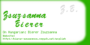 zsuzsanna bierer business card